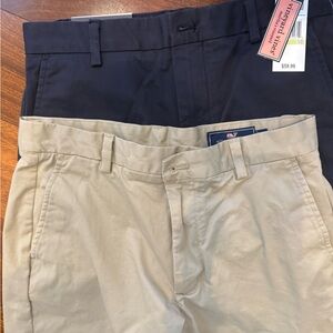 Vineyard Vines Men's Navy and Tan Chinos